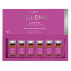 Suisselle CELL-DMX AGE DEFENSE – geöffnete magentafarbene Produktverpackung mit 6 Vials à 5 ml