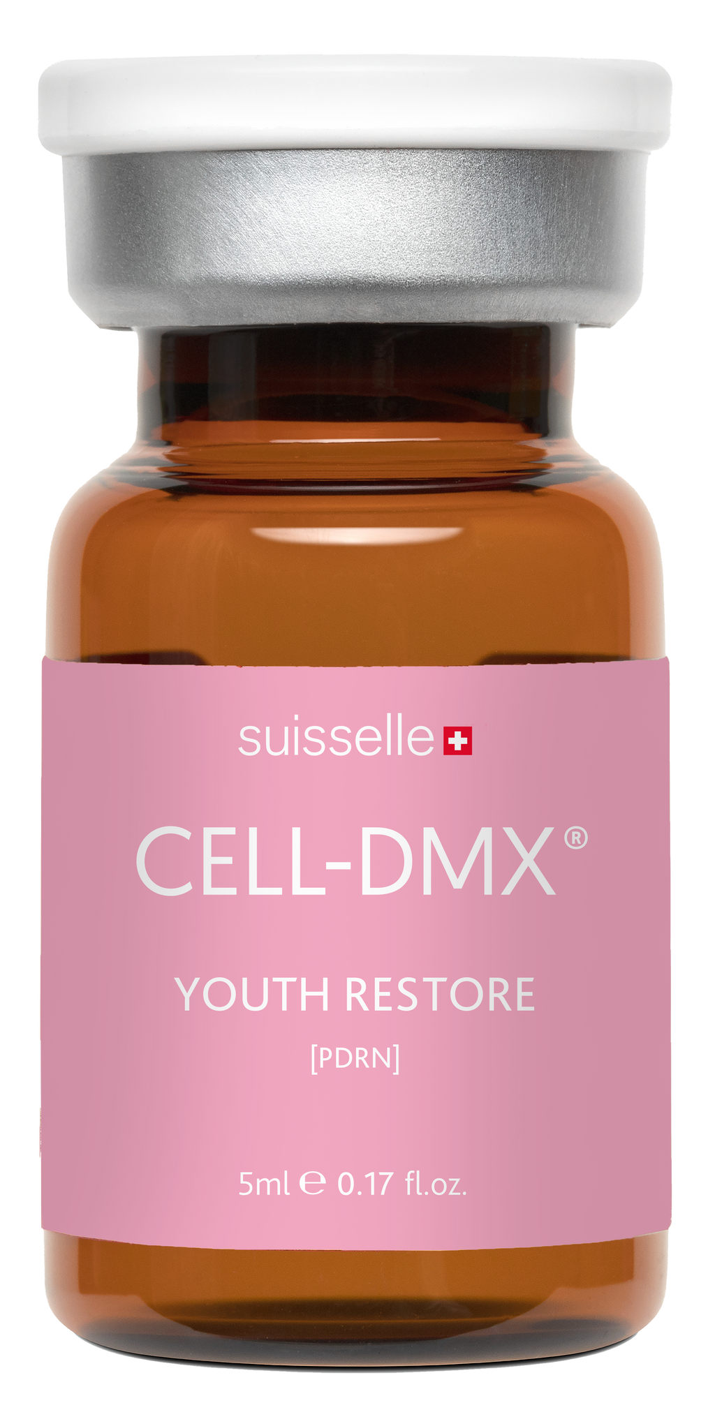 Suisselle CELL-DMX YOUTH RESTORE PDRN – einzelne 5-ml-Glasampulle mit rosa Etikett