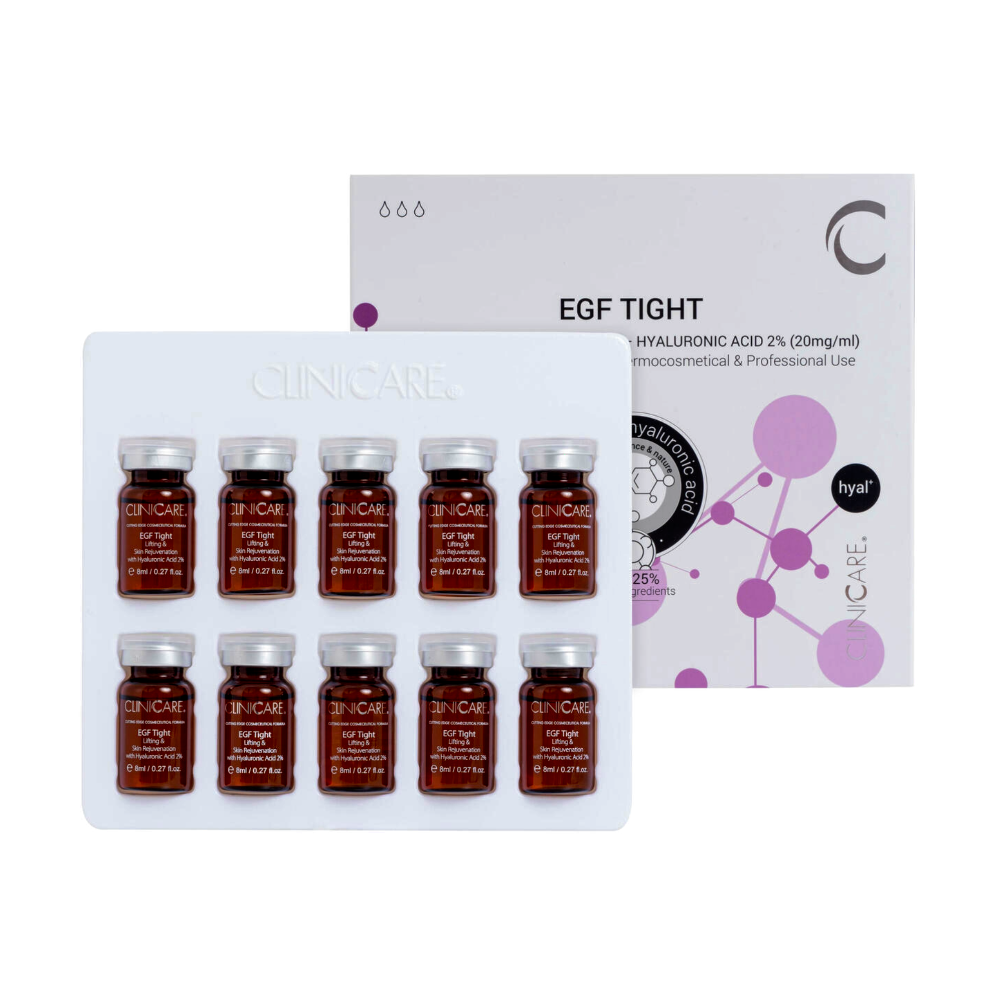 EGF TIGHT, lifting/skin rejuvination vial (2% HA) 10x8ml